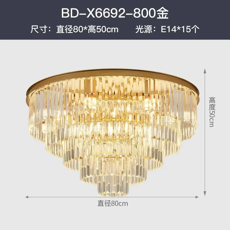 Modern decorbites crystal gold led chandelier for living room