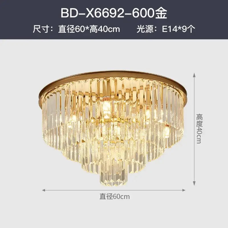 Modern decorbites crystal gold led chandelier for living room