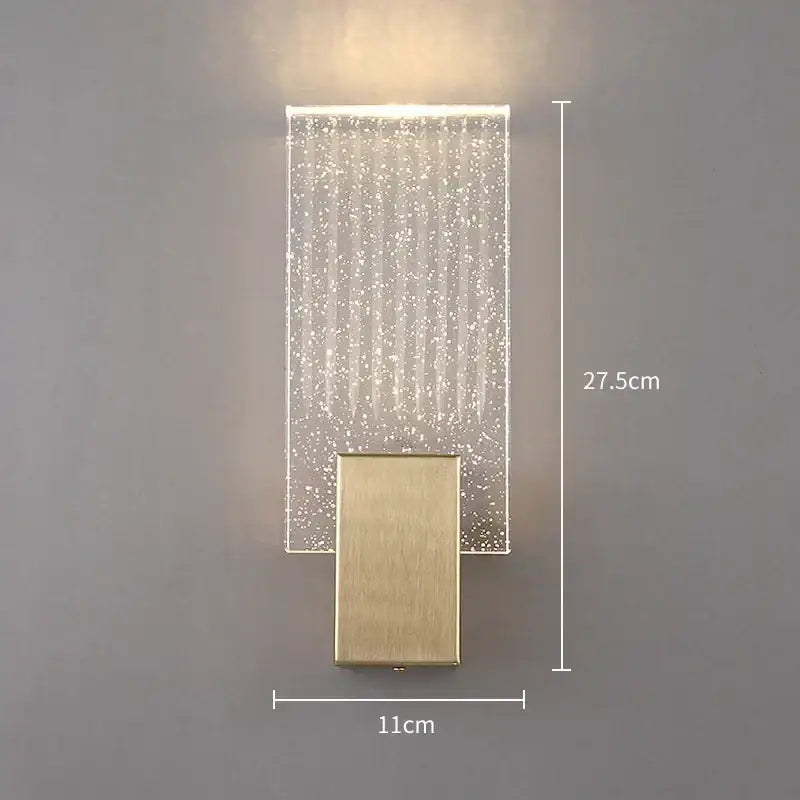 Modern decorbites crystal gold led wall sconce bedroom light