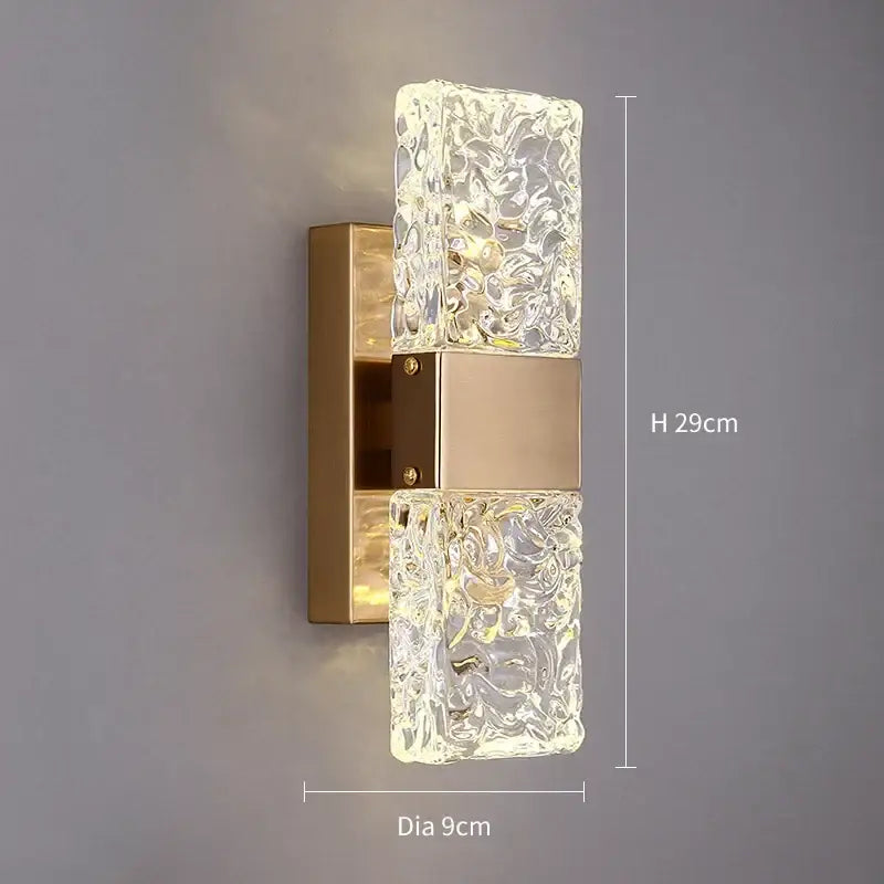 Modern decorbites crystal gold led wall sconce bedroom light