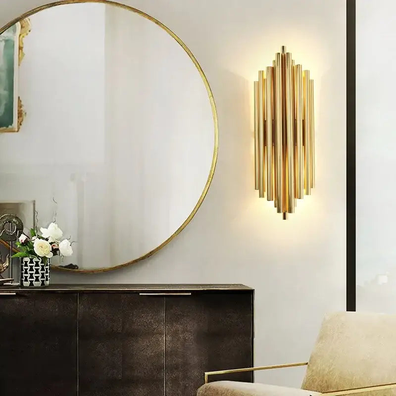 Modern decorbites crystal gold led wall sconce bedroom light