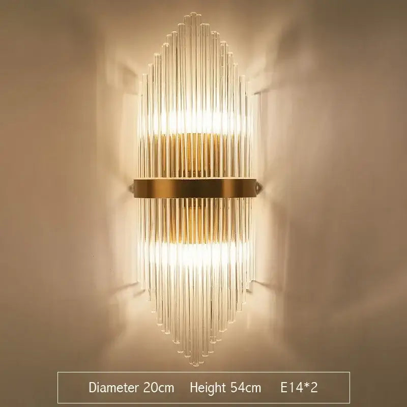 Modern decorbites crystal gold led wall sconce bedroom light