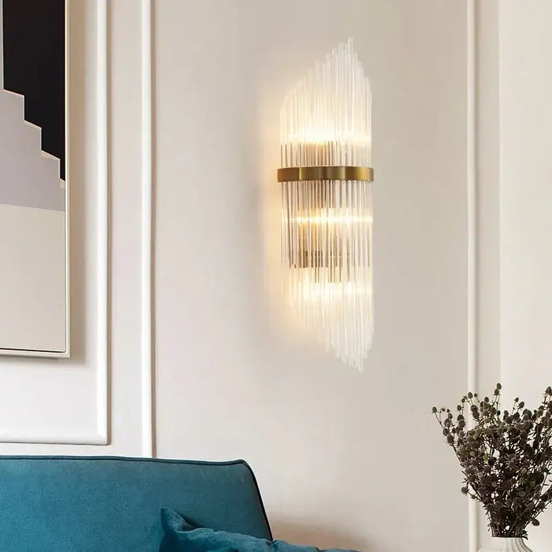 Modern decorbites crystal gold led wall sconce bedroom light