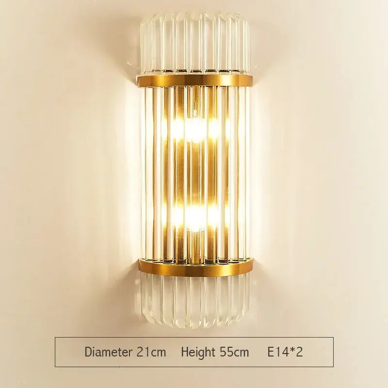 Modern decorbites crystal gold led wall sconce bedroom light
