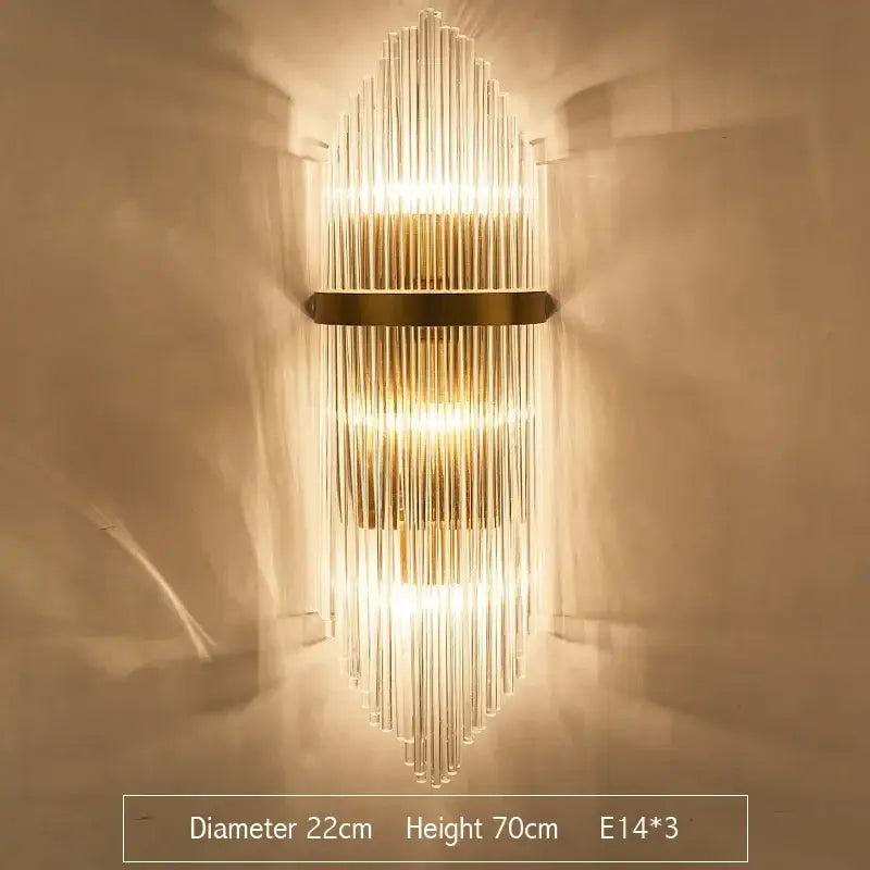 Modern decorbites crystal gold led wall sconce bedroom light