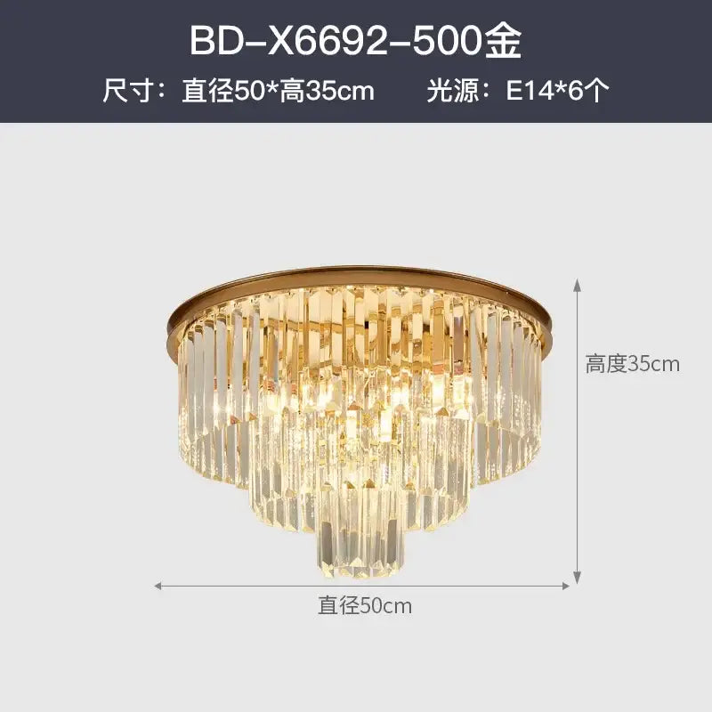 Modern decorbites crystal gold multi-tiered chandelier dining room led
