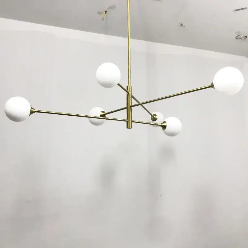 Modern decorbites glass brass chandelier for living room