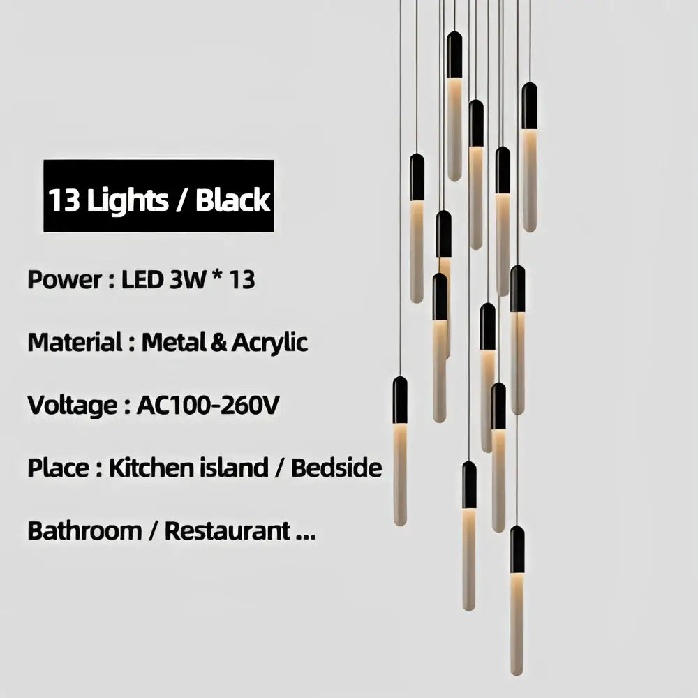 Modern decorbites luxe gold tube chandelier dining room lighting