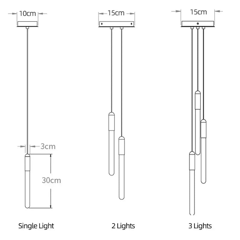 Modern decorbites luxe gold tube chandelier dining room lighting