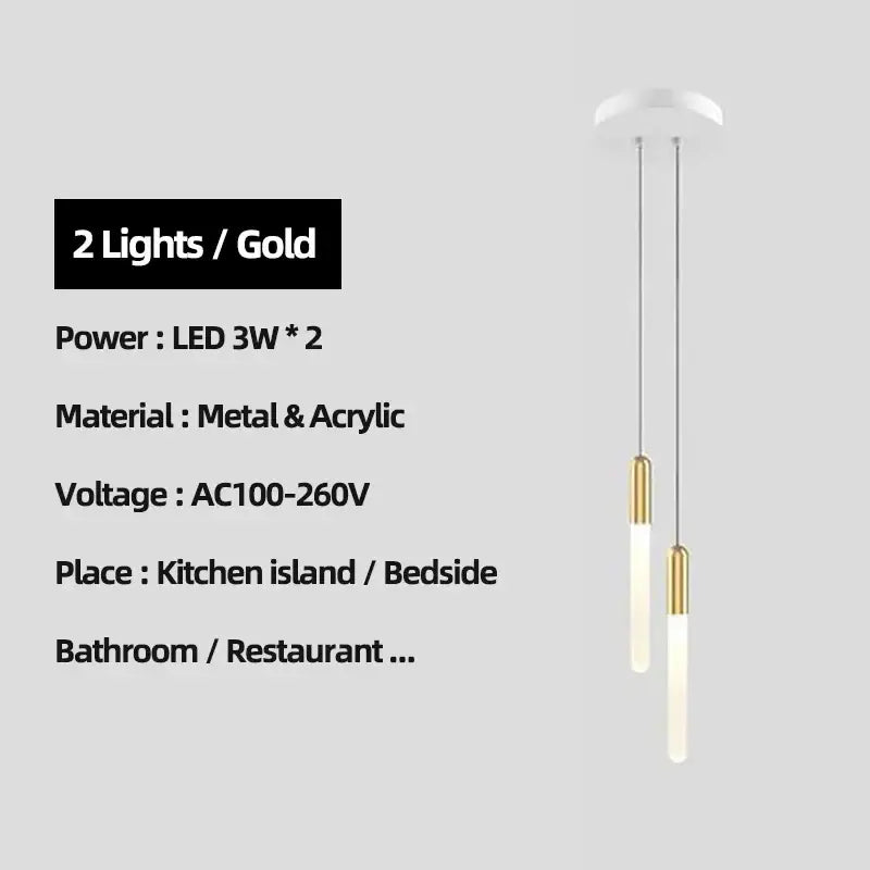 Modern decorbites luxe gold tube chandelier dining room lighting