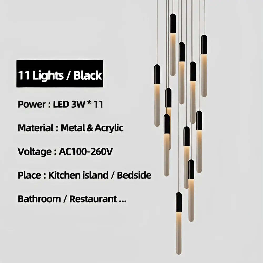 Modern decorbites luxe gold tube chandelier dining room lighting