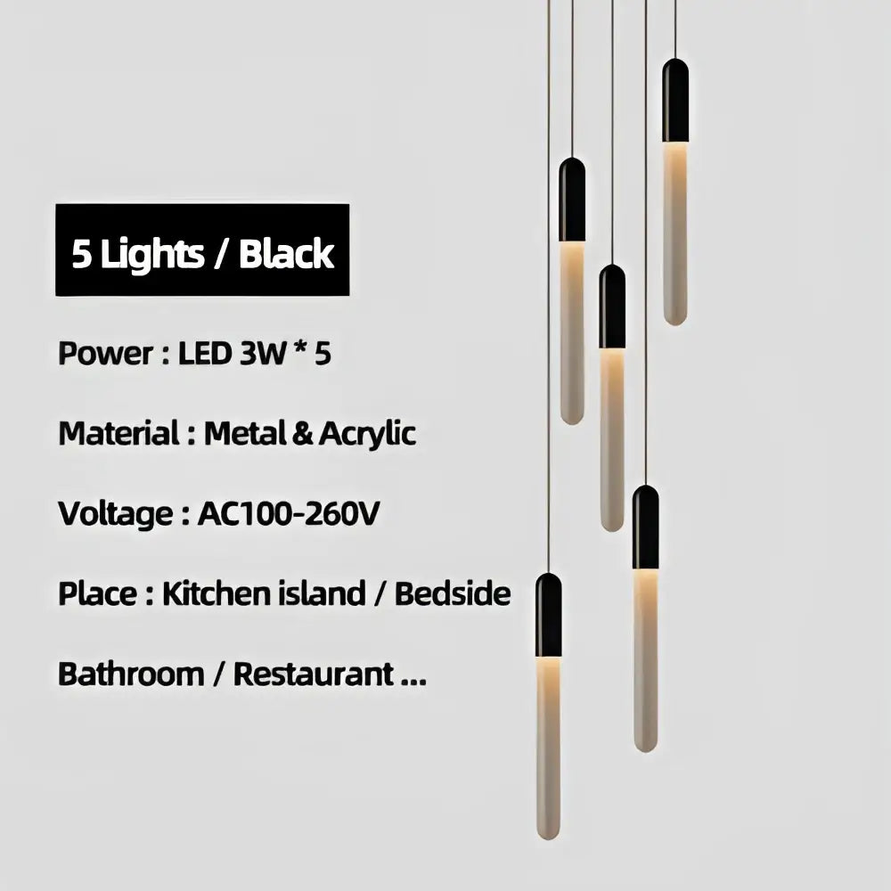 Modern decorbites luxe gold tube chandelier dining room lighting
