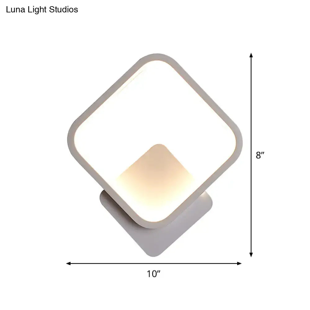 Modern diamond white led wall lamp bedroom sconce light