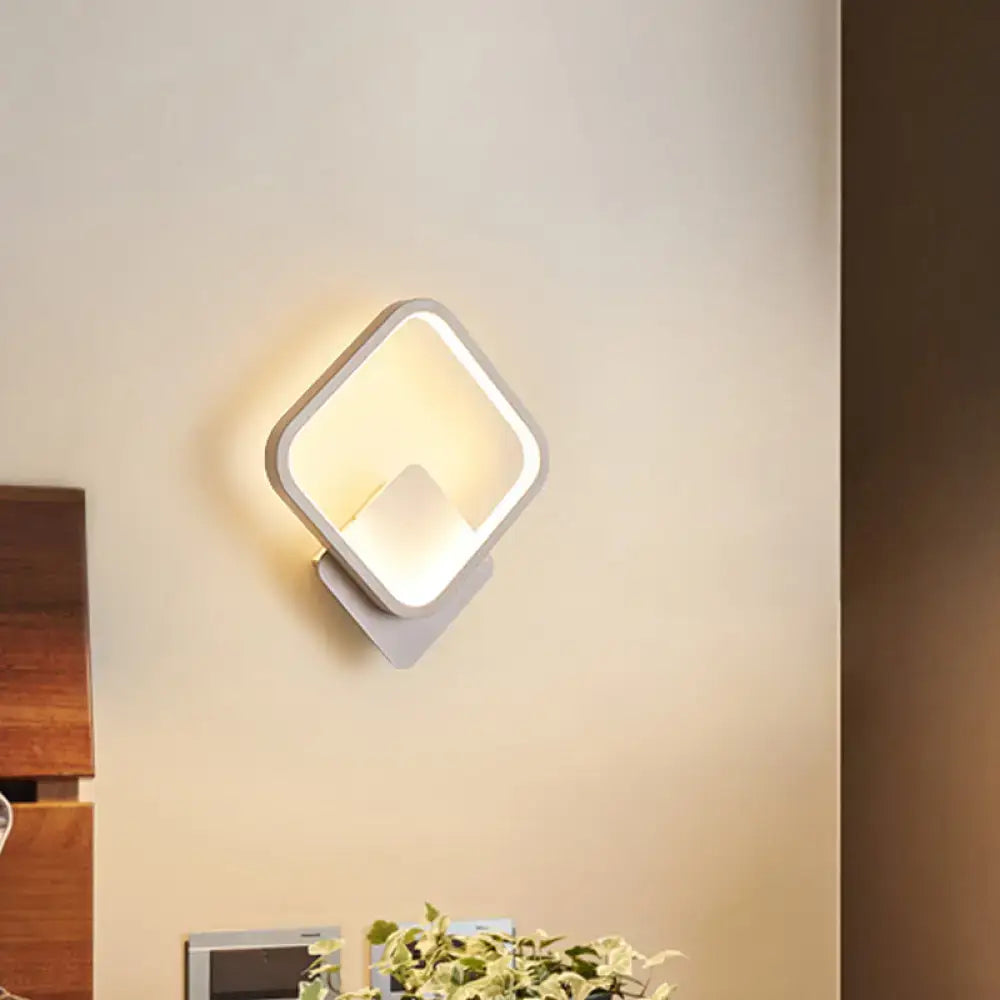 Modern diamond white led wall lamp bedroom sconce light
