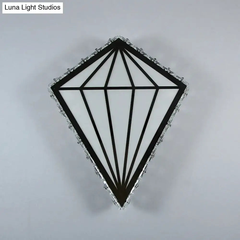 Modern diamond white wall light bedroom warm white light