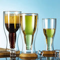 Modern double wall mug beer and wine glass dining room set