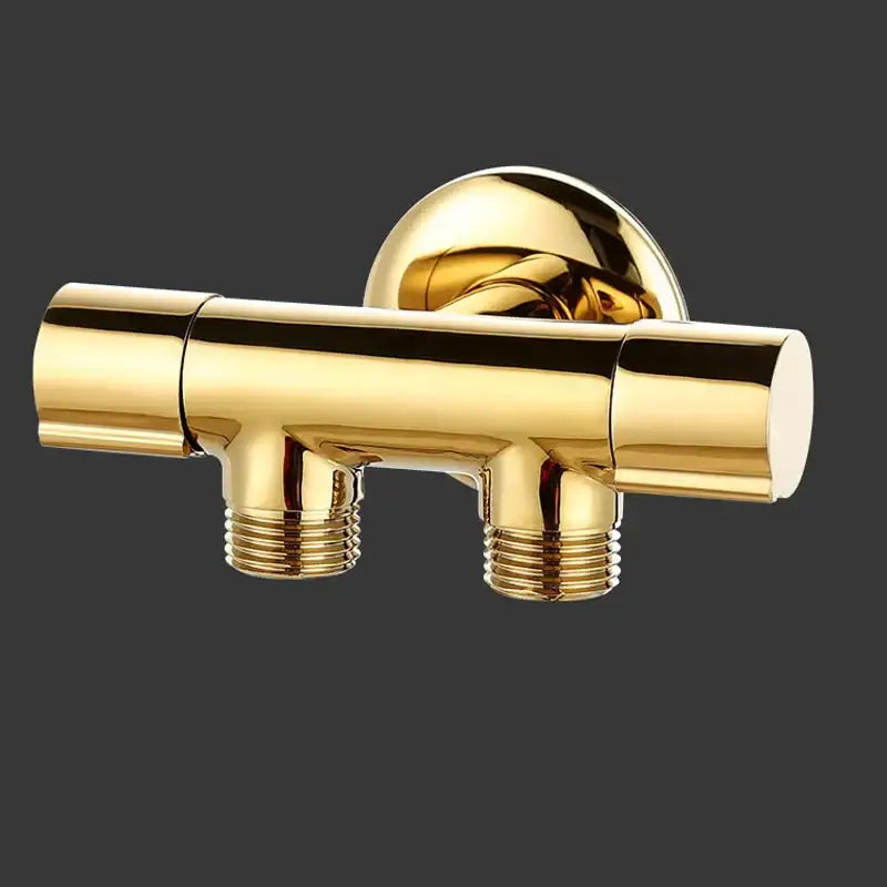 Modern dual handle brass chrome wall mount faucet garden tap