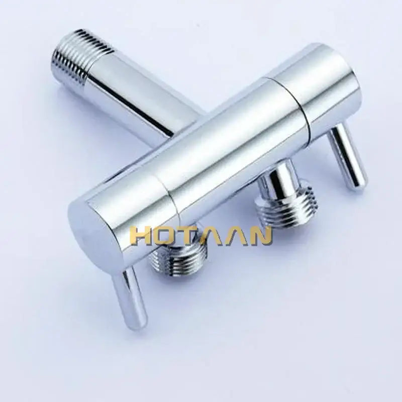 Modern dual handle brass chrome wall mount faucet garden tap