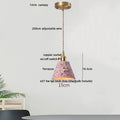 Modern earthy terrazzo stone led pendant light set for dining room