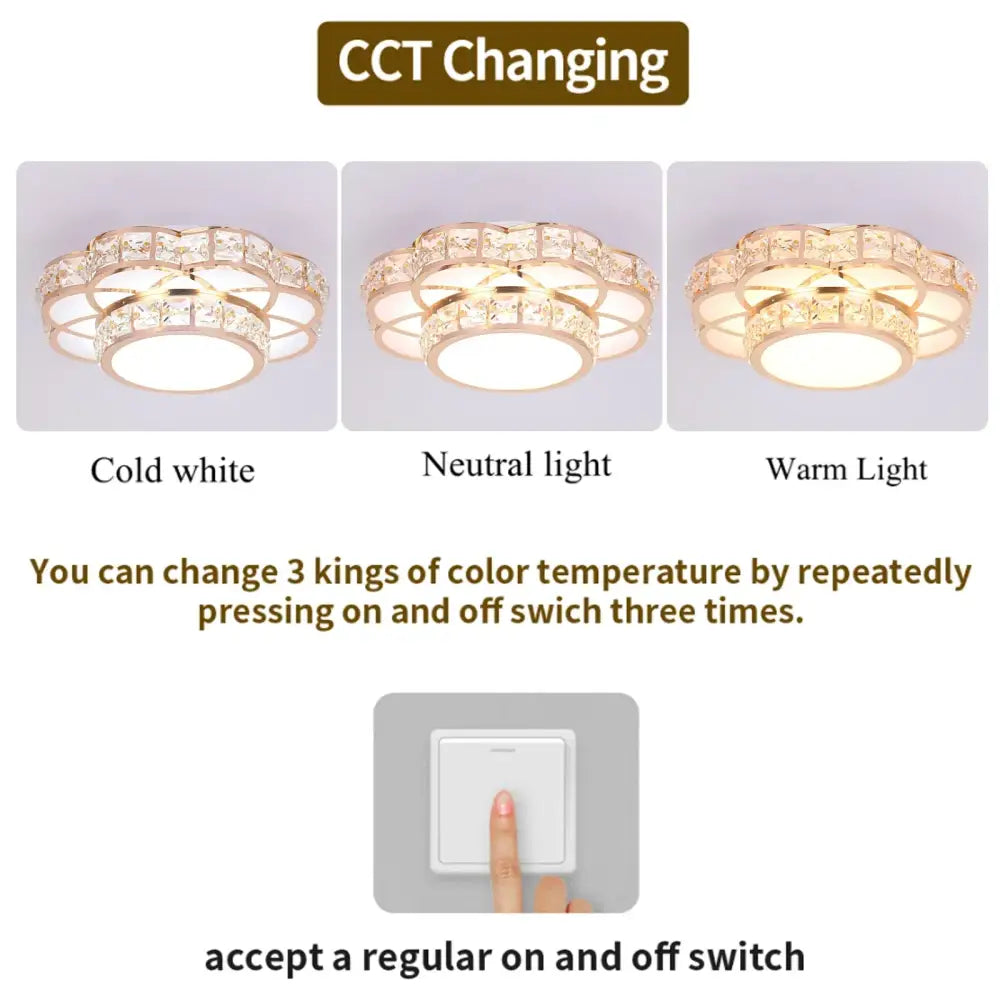 Modern elegant crystal led chandelier – living room ceiling lamp