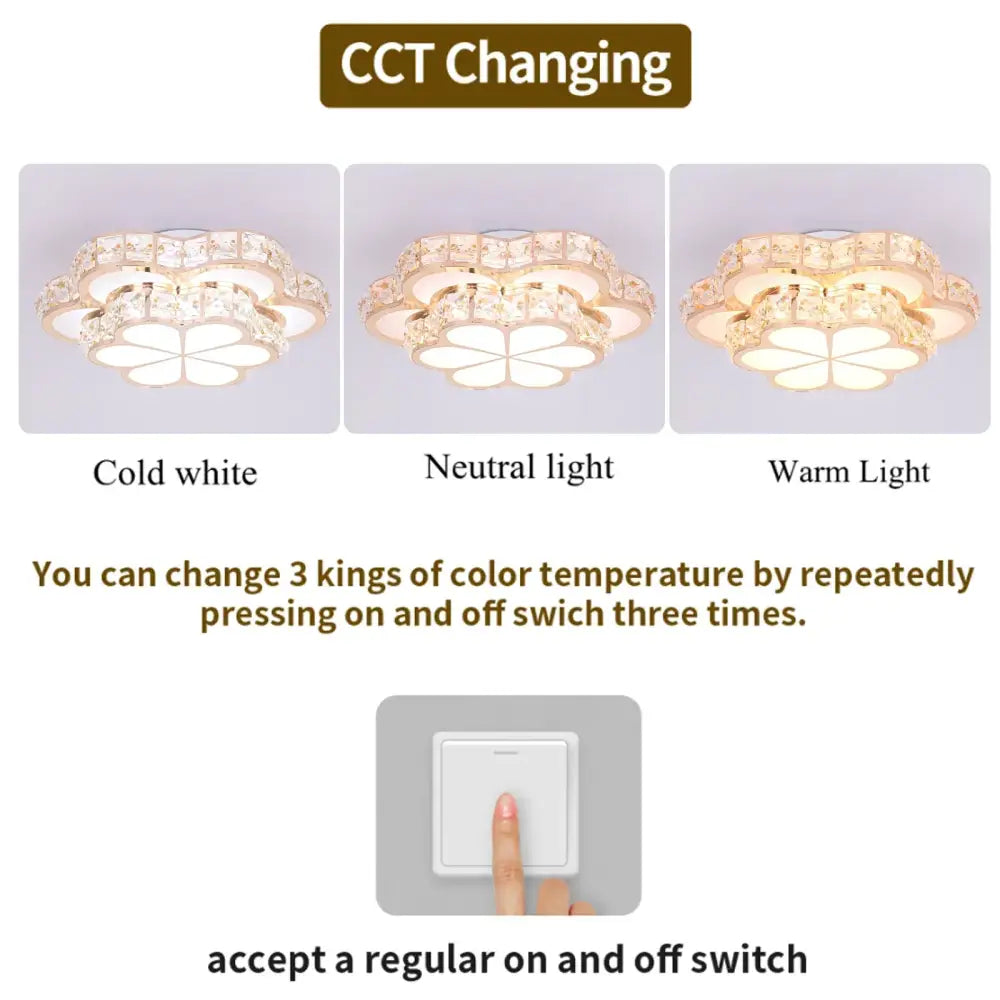Modern elegant crystal led chandelier – living room ceiling lamp