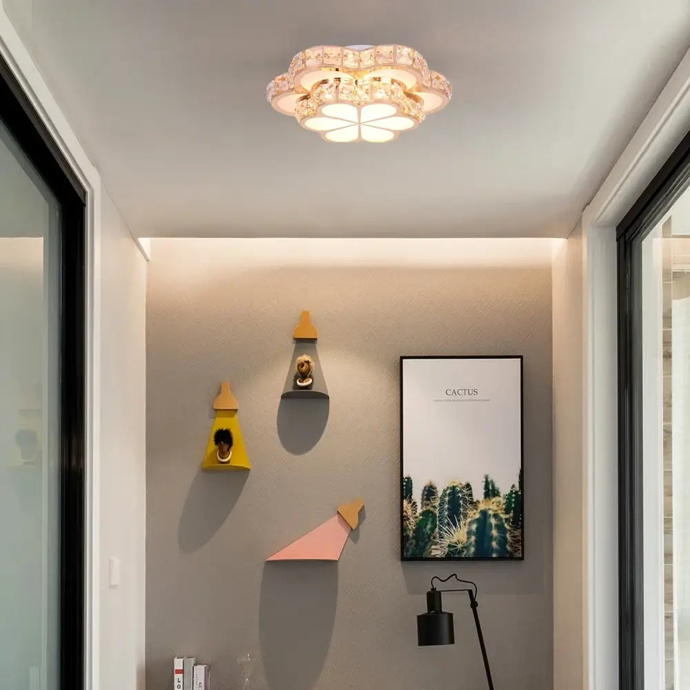 Modern elegant crystal led chandelier – living room ceiling lamp
