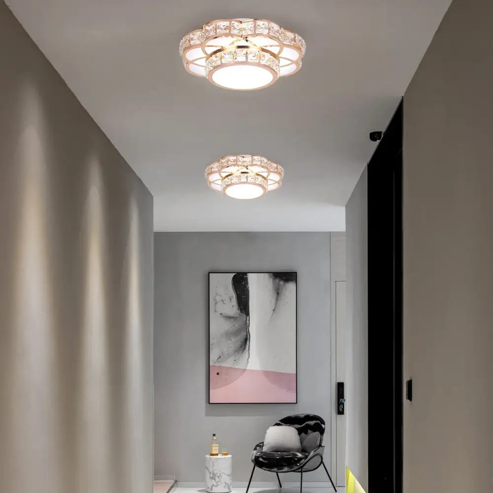 Modern elegant crystal led chandelier – living room ceiling lamp