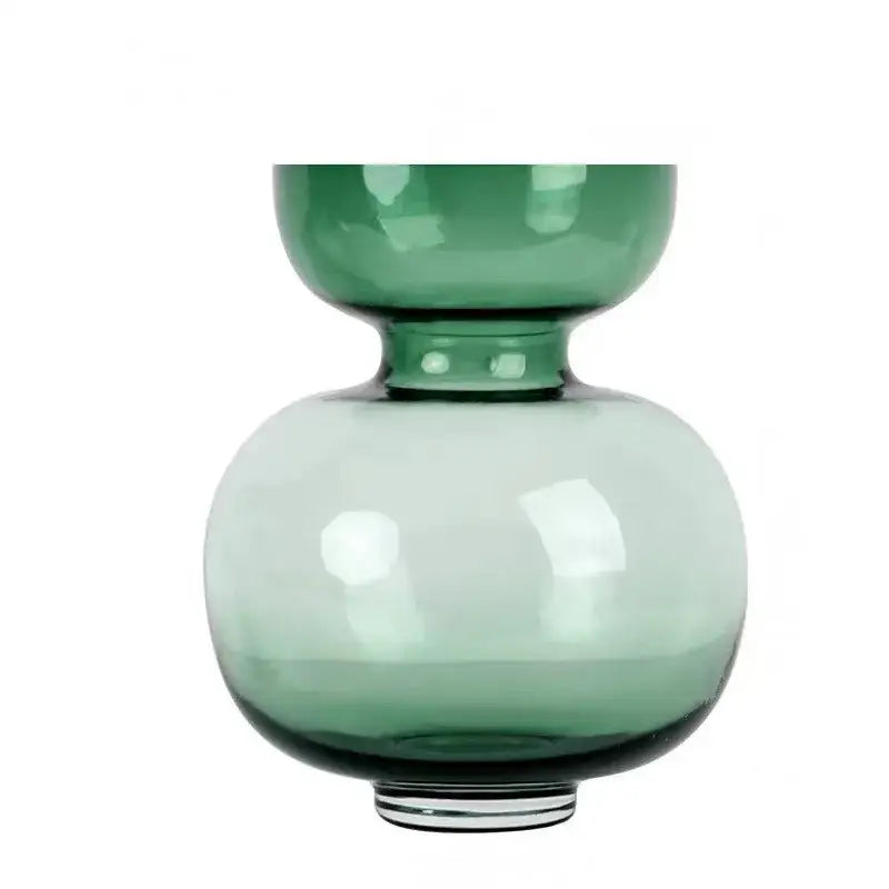 Modern emerald green gourd vase living room glass terrarium set