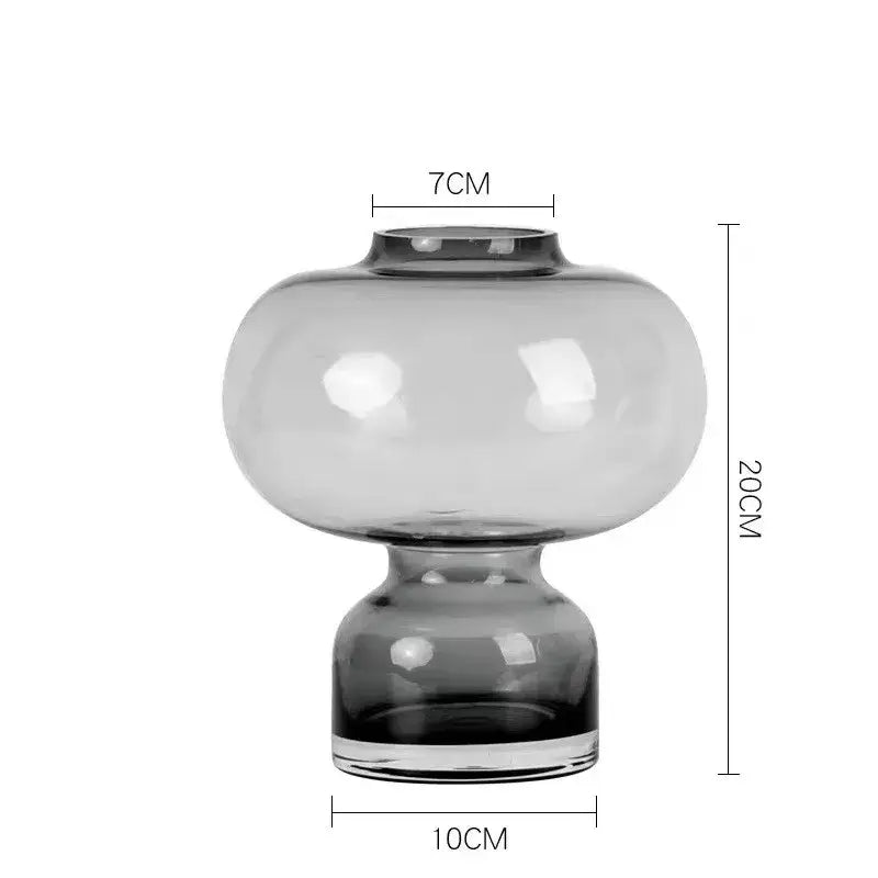Modern emerald green gourd vase living room glass terrarium set