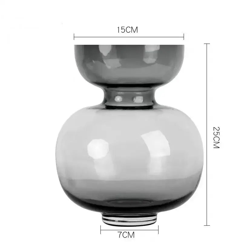 Modern emerald green gourd vase living room glass terrarium set