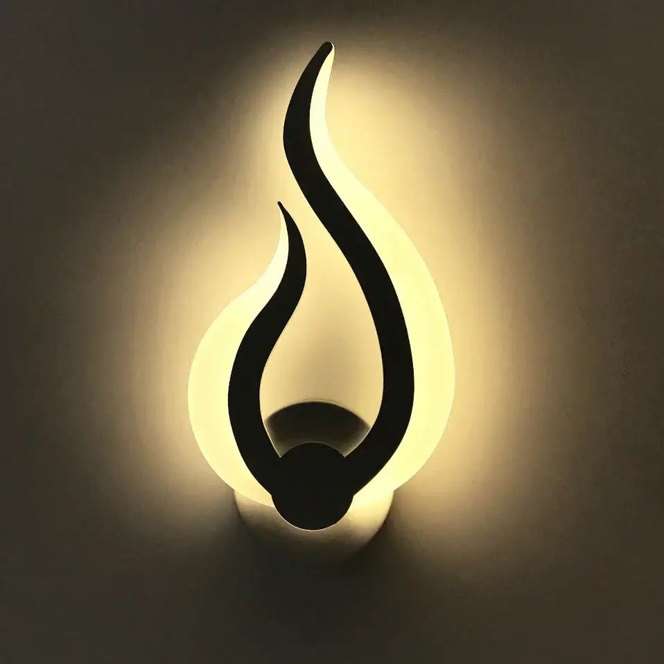 Modern flame acrylic led wall light for living room bedroom