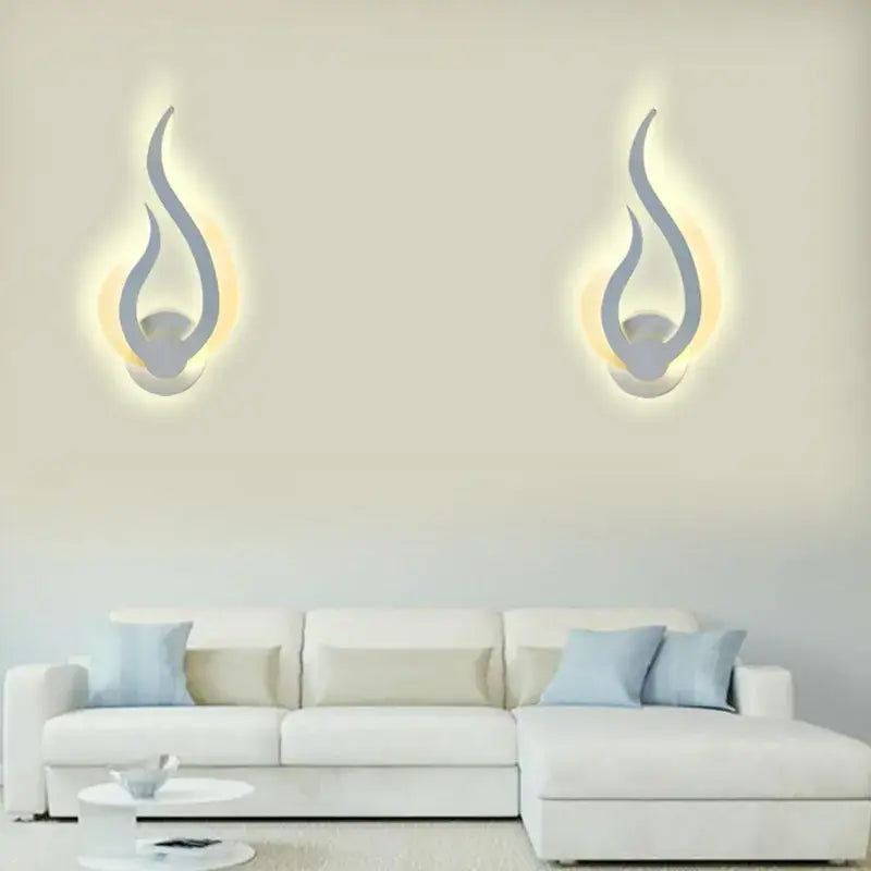Modern flame acrylic led wall light for living room bedroom