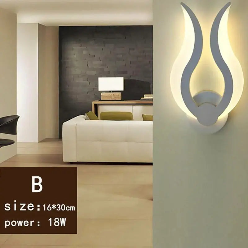 Modern flame acrylic led wall light for living room bedroom
