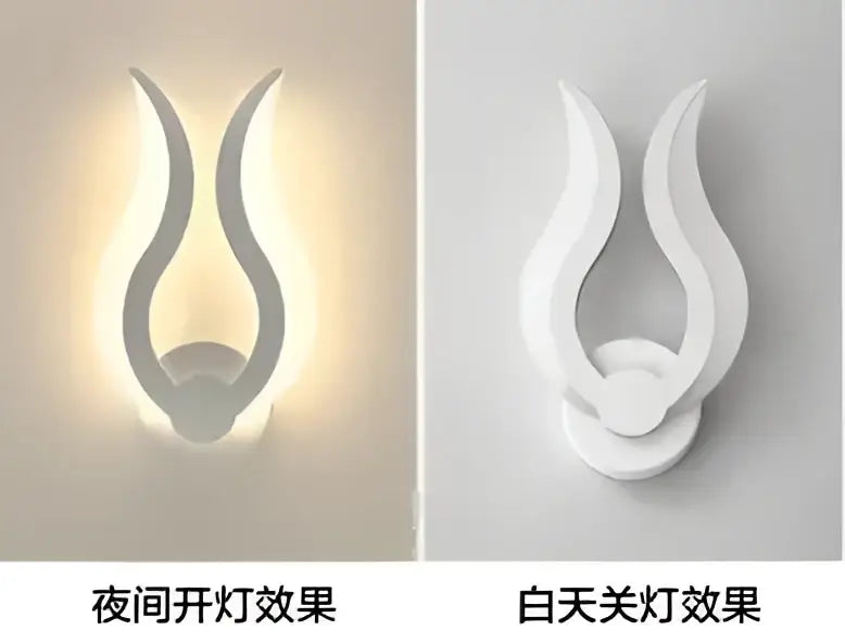 Modern flame acrylic led wall light for living room bedroom