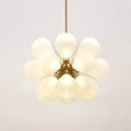 Modern floral teal glass ball pendant light – dining room kitchen