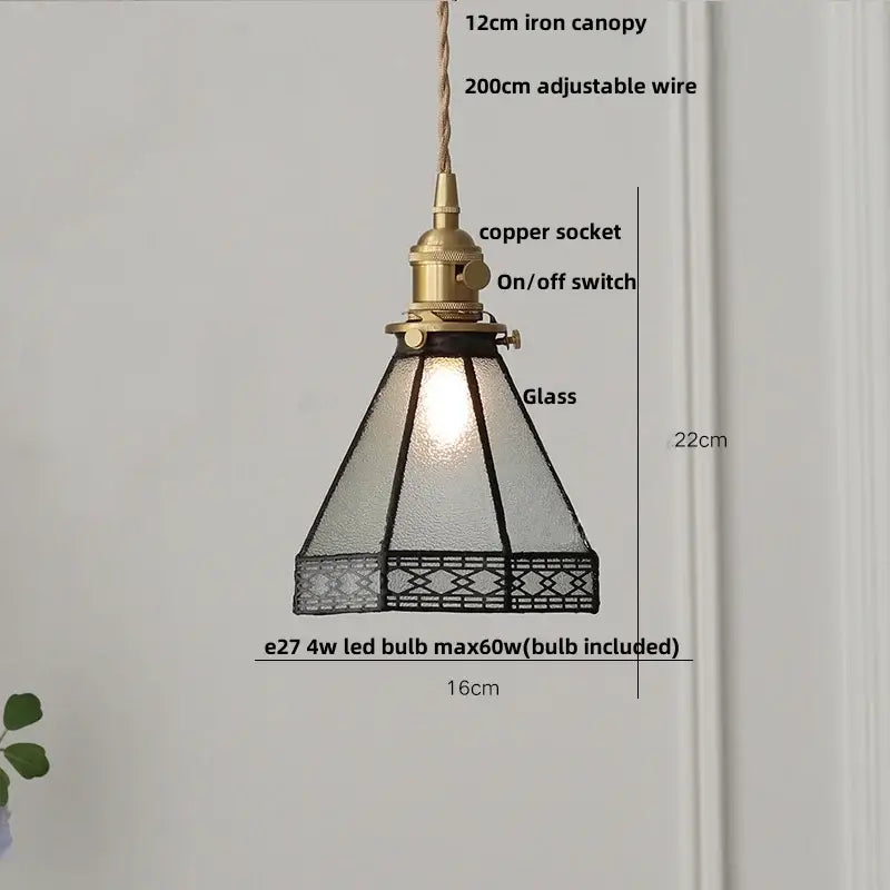 Modern flower white & amber clear glass led pendant light dining room