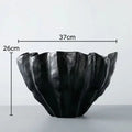 Modern fluted black resin bud vase bedroom floral decor