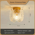 Modern french gold and clear glass led chandelier living room light