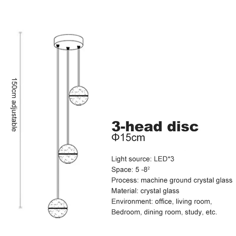 Modern frosted crystal ball chandelier staircase pendant light