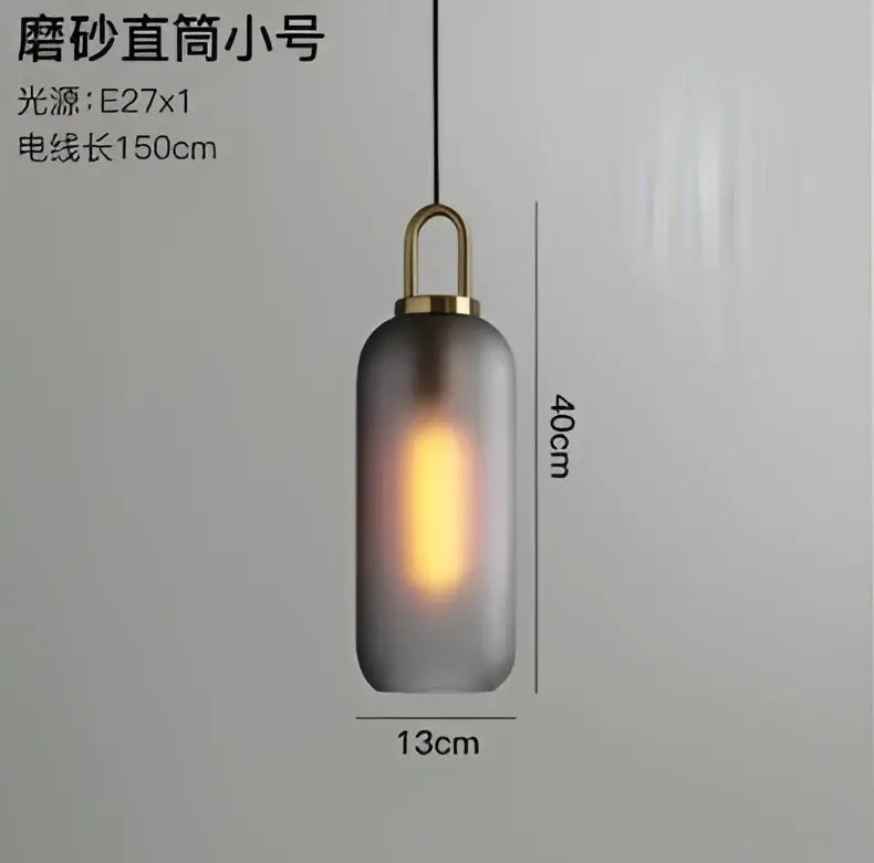 Modern frosted gray glass ball pendant light kitchen lighting