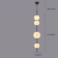 Modern frosted white glass ball pendant lamp for dining room