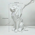 Modern geometric black & white lion resin art statue office decor