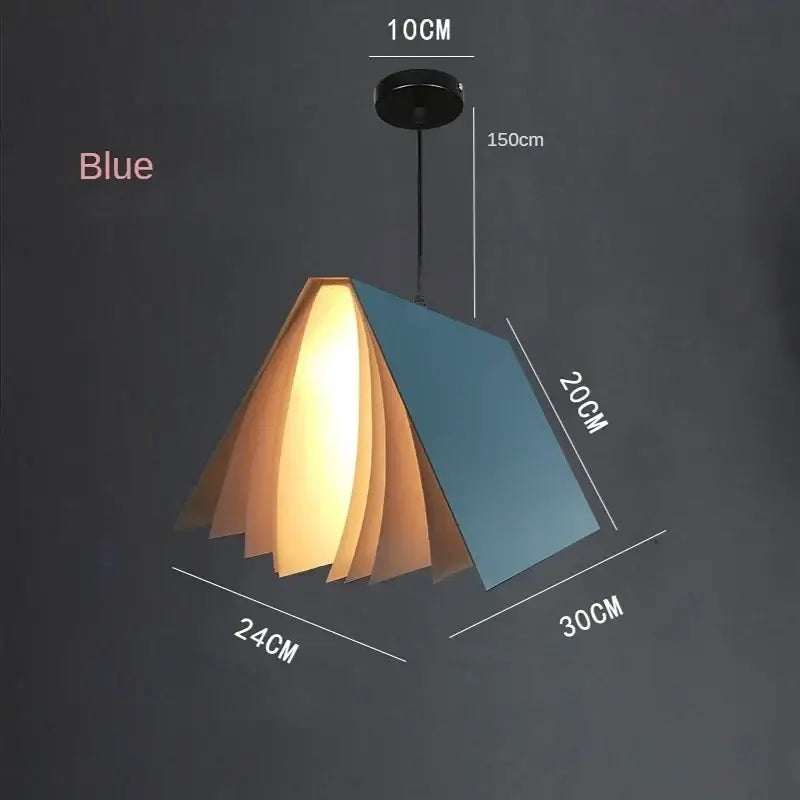 Modern geometric book pendant lamp bedroom lighting
