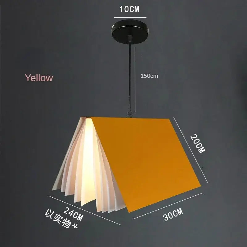 Modern geometric book pendant lamp bedroom lighting