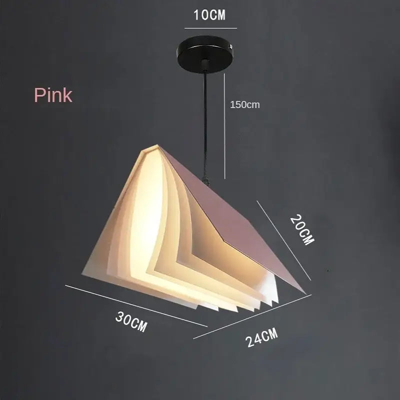 Modern geometric book pendant lamp bedroom lighting