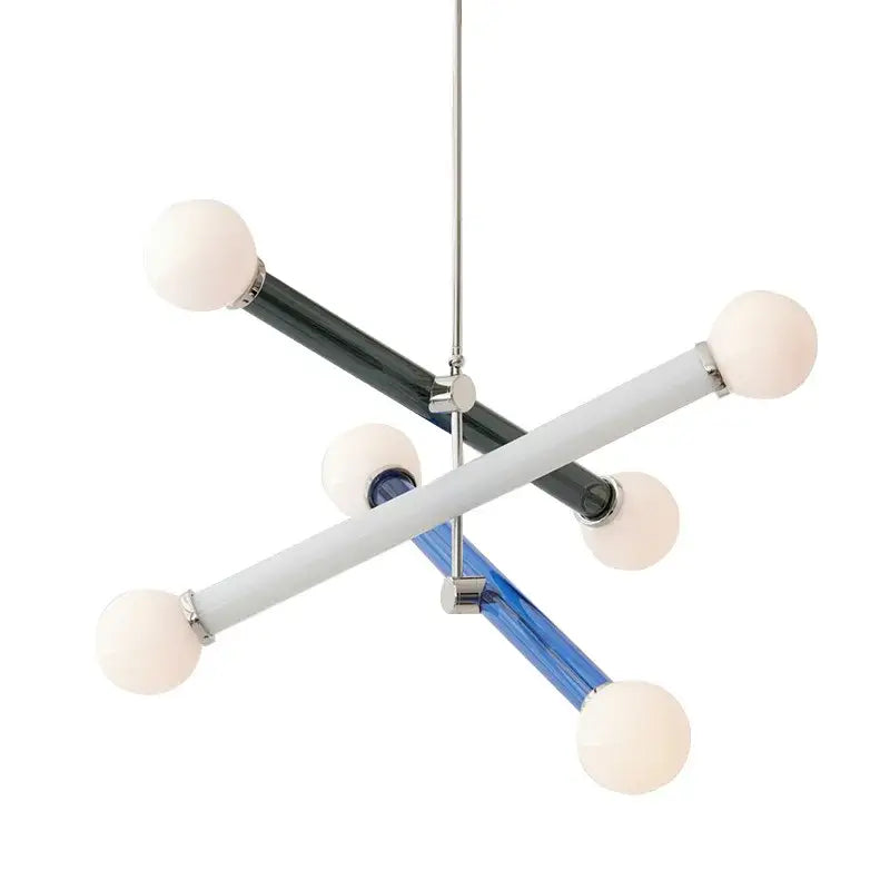 Modern geometric colorful chandelier art deco dining room light