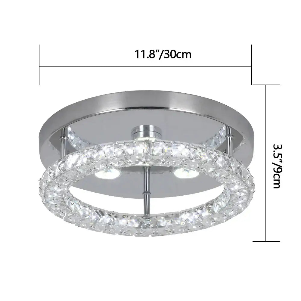 Modern geometric crystal smart led chandelier for living room