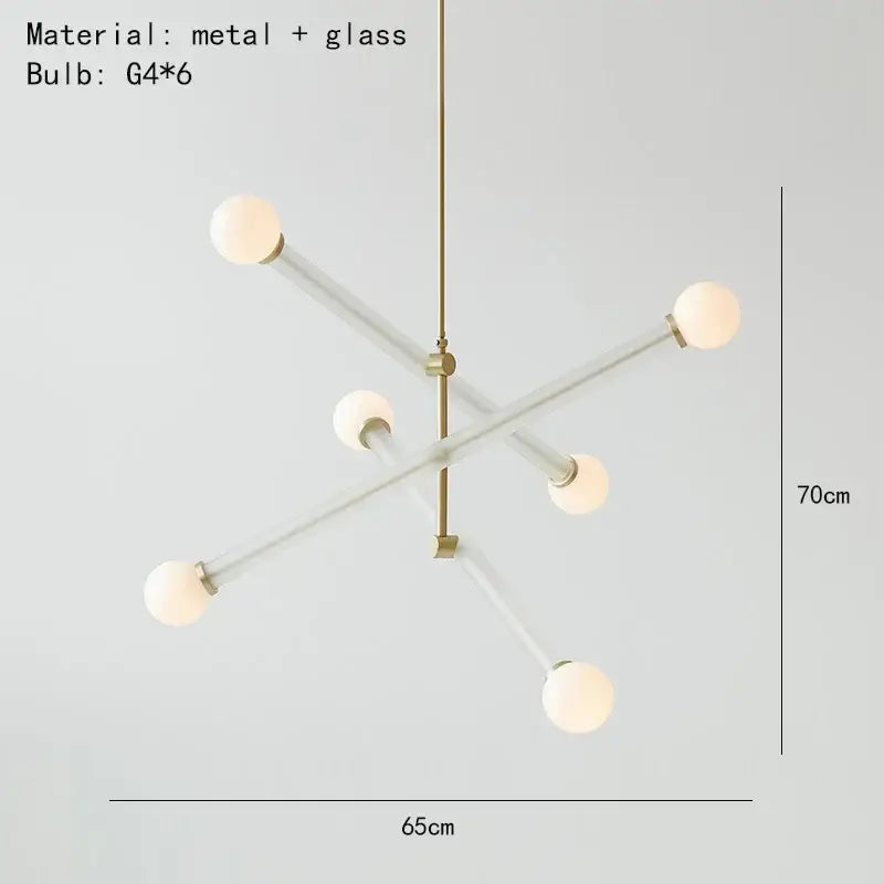 Modern geometric decorbites colorful chandelier dining room light