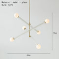 Modern geometric decorbites colorful chandelier dining room light