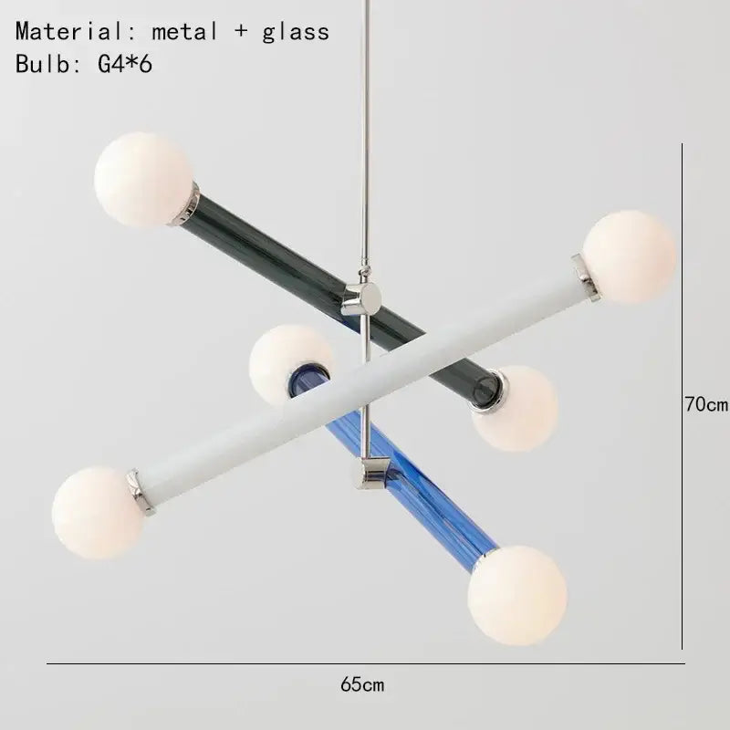 Modern geometric decorbites colorful chandelier dining room light